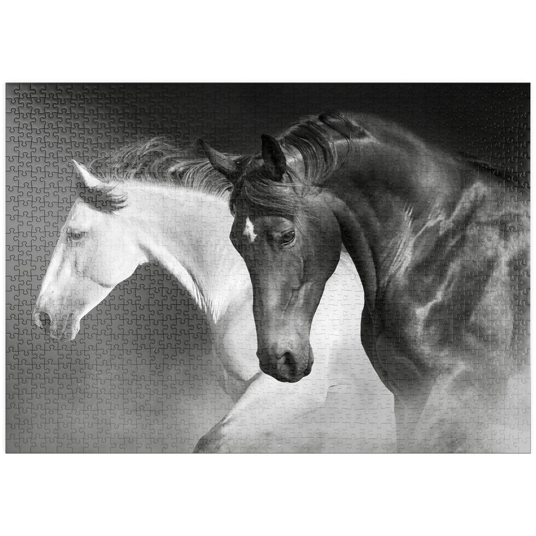 Pferde Laufen Galopp in der Wüste - Premium 1000 Teile Puzzle - MyPuzzle Sonderkollektion von Puzzle
