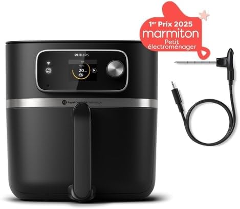 Friteuse Philips Séries Airfryer Combi XXL HD9880/90 Noir