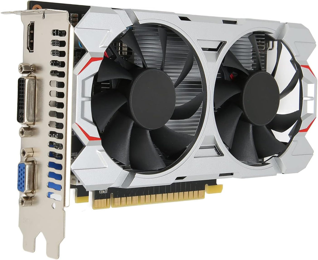Elprico GTX750Ti 4G Gaming-Grafikkarte, 4K HD-Ausgang GDDR5 128BIT PC-Grafikkarte mit Zwei Lüftern,
