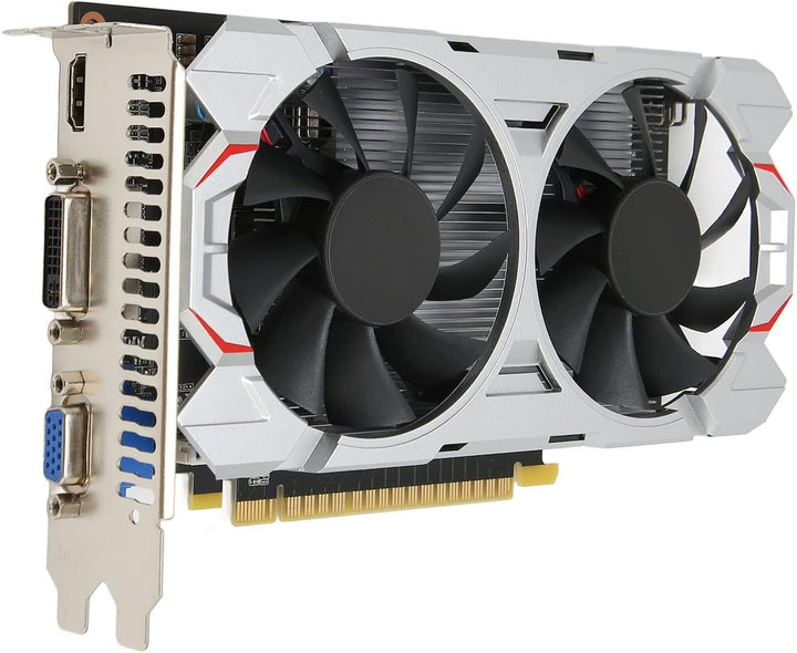 Elprico GTX750Ti 4G Gaming-Grafikkarte, 4K HD-Ausgang GDDR5 128BIT PC-Grafikkarte mit Zwei Lüftern,