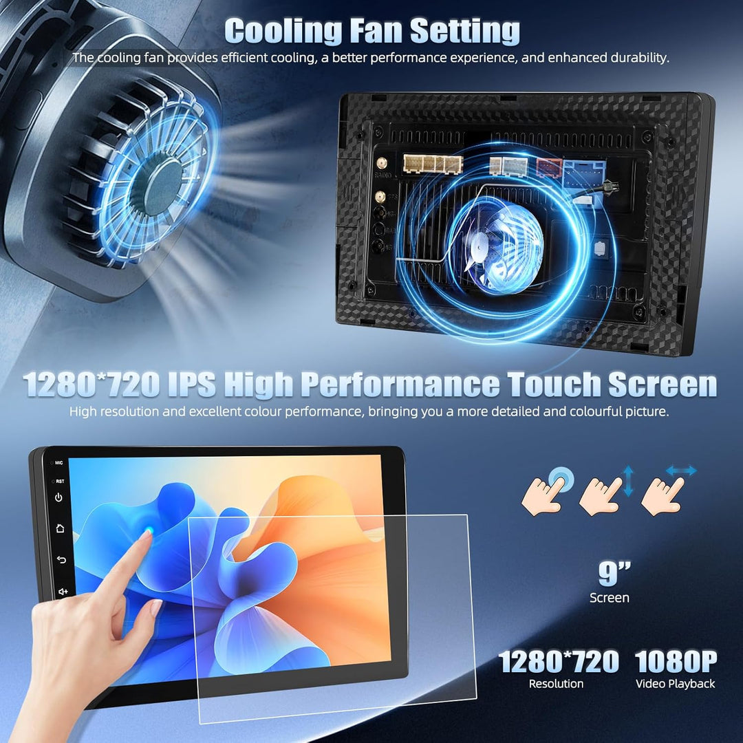 CAMECHO Android 15 Qualcomm 8Core 4+64G Autoradio für Renault Traffic 3 2014-2021/Opel Vivaro B 2014
