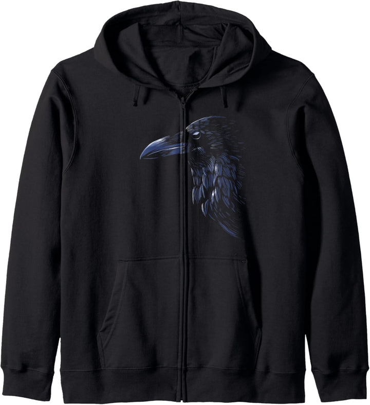 Rabe toter Vogel fantastische Krähe Kapuzenjacke