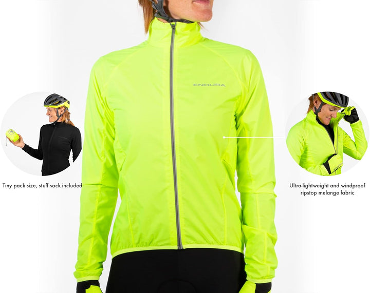 Endura Damen Pakajak, neon-gelb
