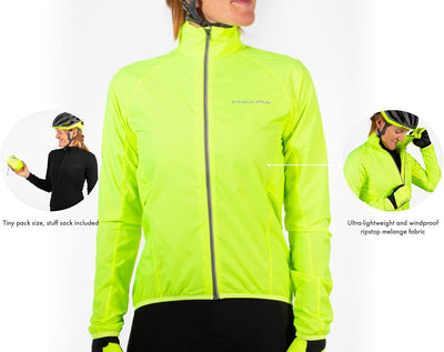 Endura Damen Fahrradjacke Pakajak XS neon-gelb, XS neon-gelb
