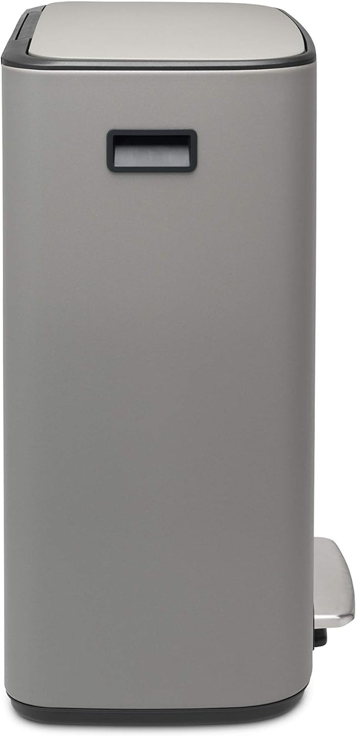 Brabantia BO Treteimer Mülleimer, Stahl, Mineral Concrete Grey, 60L 1 Inneneimer (60L) Mineral Concr