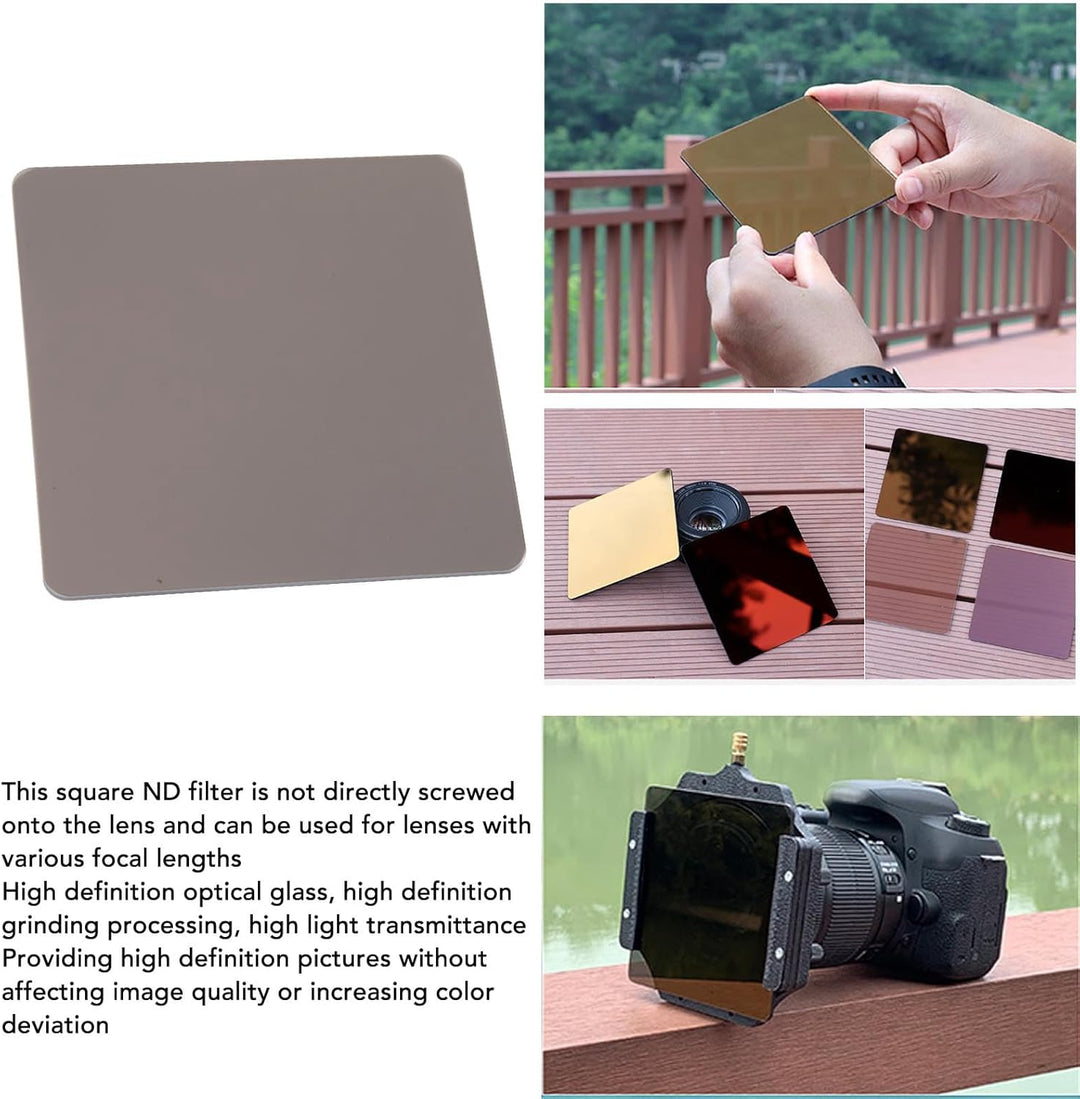 ND-Filter, quadratisch, 100 x 100 mm, Neutraldichtefilter für Kamera-Objektive, dünnes optisches Gla
