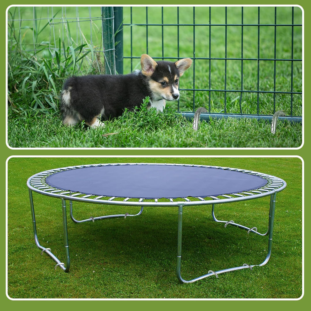 8 Stück 40cm Schwere Trampolin-Zeltanker-Bodennägel - Rostfrei Verzinkter Stahl J-Haken-Rebar-Pfähle