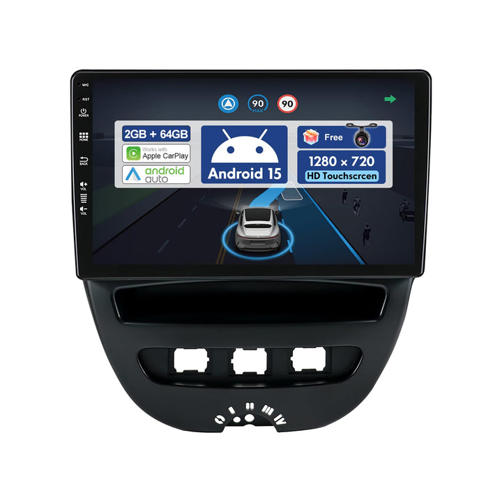 [2G+64G] 10.1 Zoll Autoradio für Toyota Aygo/Peugeot 107/Citroen C1 (2005-2014) GPS Navigation - Car