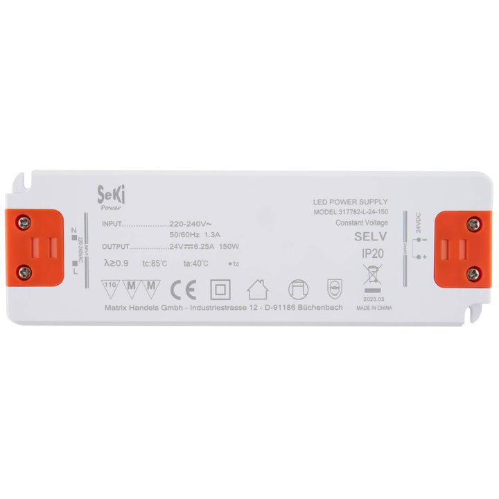 SeKi LED-Netzteil L-150-24 - 24V - 6,25A - 150W; LED Treiber - Transformator - Netzteil - Driver - T