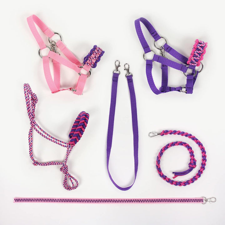 Hobby Horse Halfter Materialset lila/pink (Anleitung separat erhältlich)