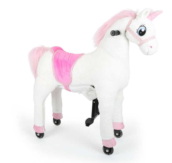 small foot 10586 Reitpferd für Kinder auf Rollen mit Lenkung und Einhorn Design, Füsse und Griffe fü