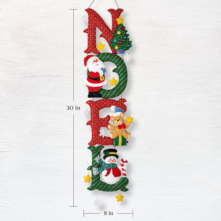 Bucilla Filzapplikation, Wandbehang-Set, Noel, perfekt für Urlaub, DIY, Nadelspitze, Kunst und Handw