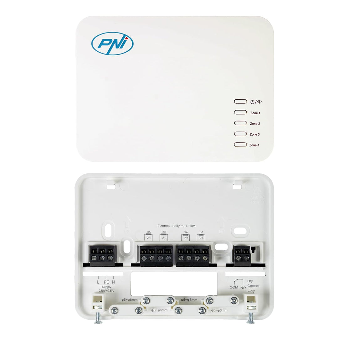 Smarter Thermostat PNI CT440 kabellos, mit WiFi, Steuerung von 4 Zonen über das Internet, für Heizan