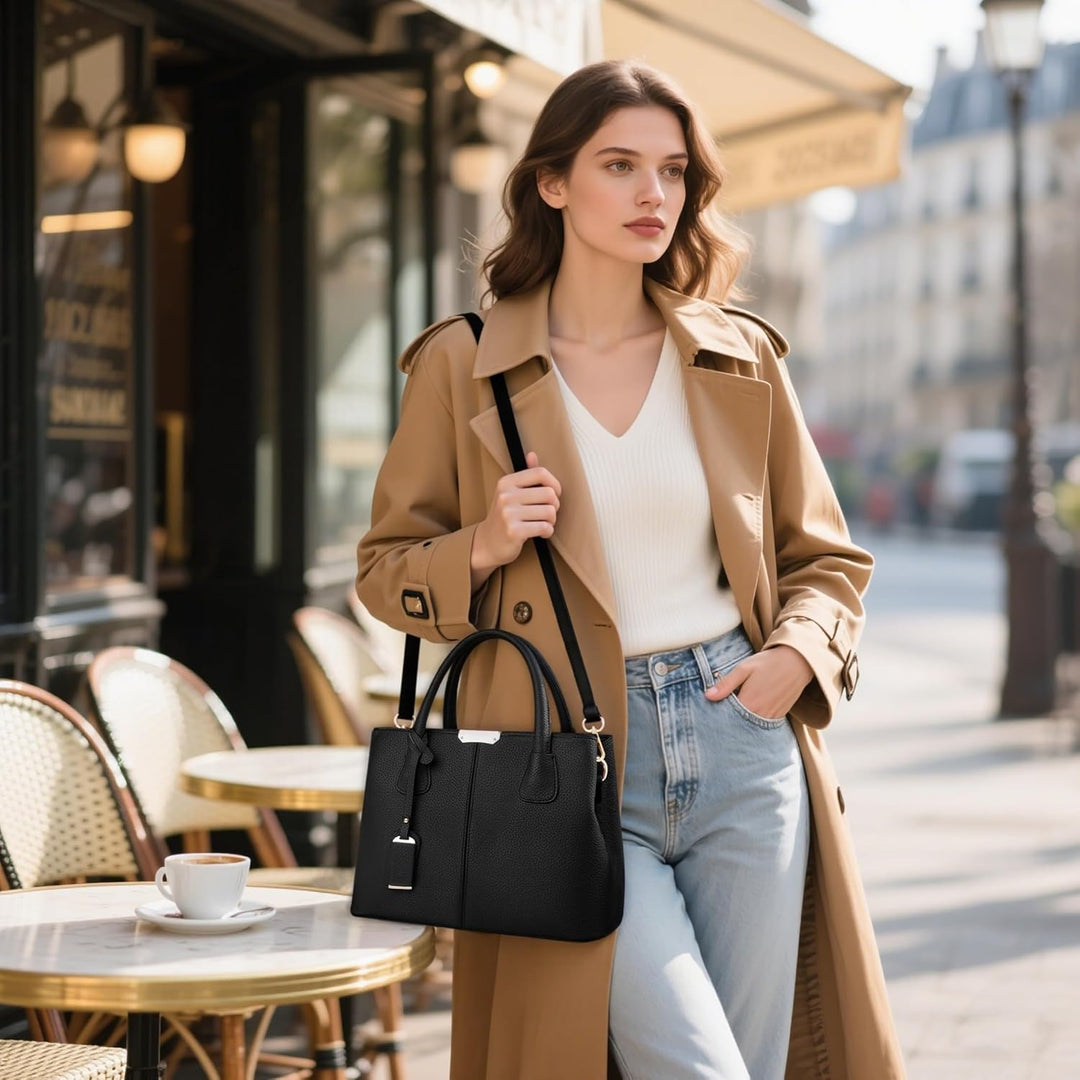 VARLIVOO Elegant Damen Handtasche Schultertasche Frauen Umhängetasche Taschen Shopper Wasserdicht PU