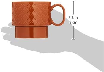 Sagaform Teebecher 400 ml, Coffee&More Kollektion, Farbe Terrakotta, aus Steingut, Höhe 9 cm, Durchm