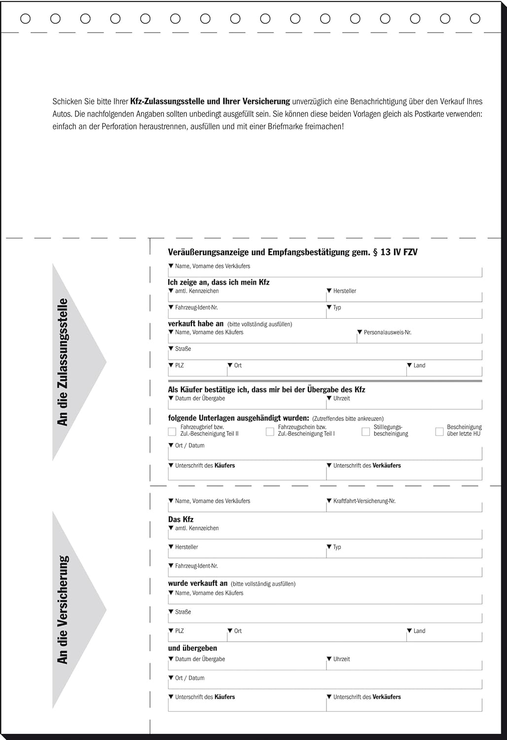 SIGEL KV440/25 Kaufvertrag für gebrauchtes KFZ (ADAC), DIN A4, 25 Stück, Kaufvertrag für gebrauchtes