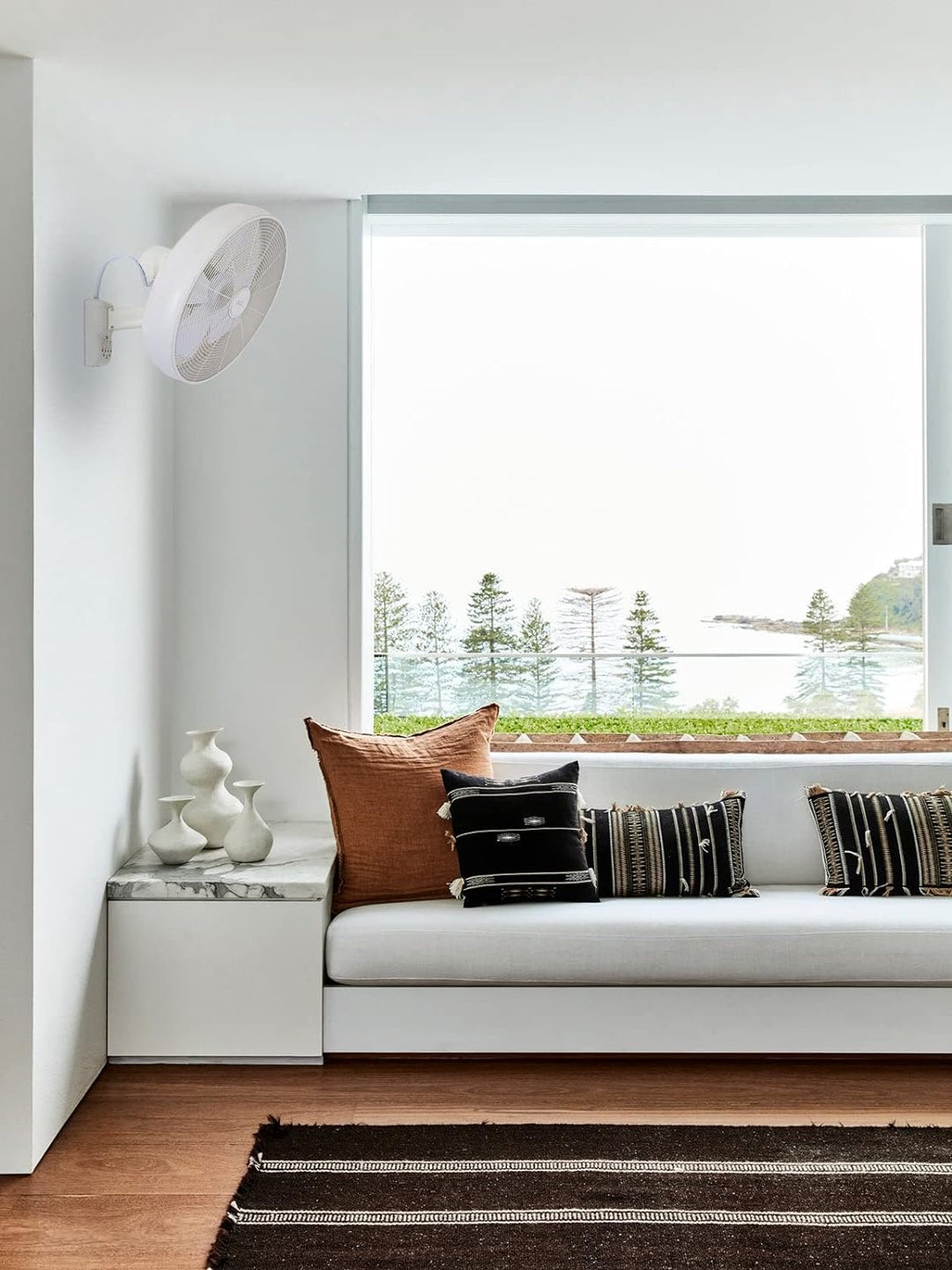 Lucci AIR Breeze Wandventilator (Ø) 460mm Flügelfarbe: Weiss Gehäusefarbe (Details): Weiss