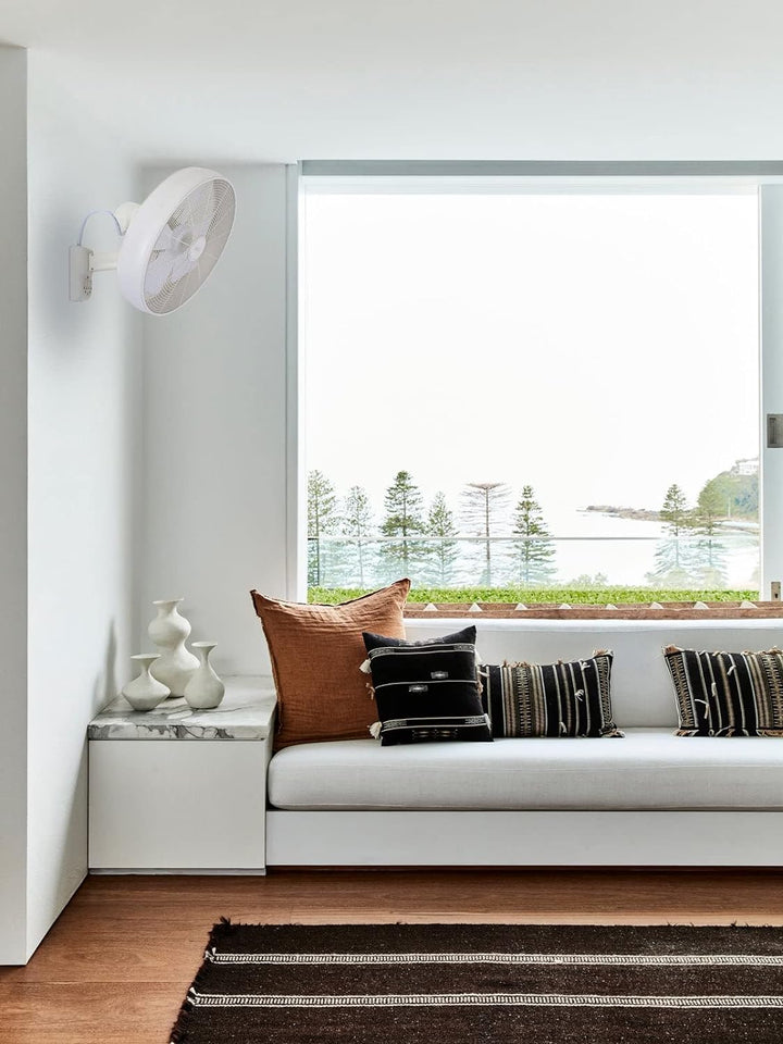 Lucci AIR Breeze Wandventilator (Ø) 460mm Flügelfarbe: Weiss Gehäusefarbe (Details): Weiss