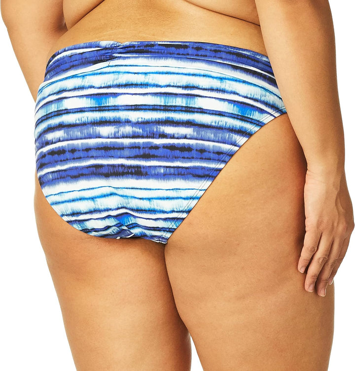La Blanca Damen Hipster Badeanzughose mit gebändertem Bikini-Unterteile 4 Blue//Serene Stripes, 4 Bl
