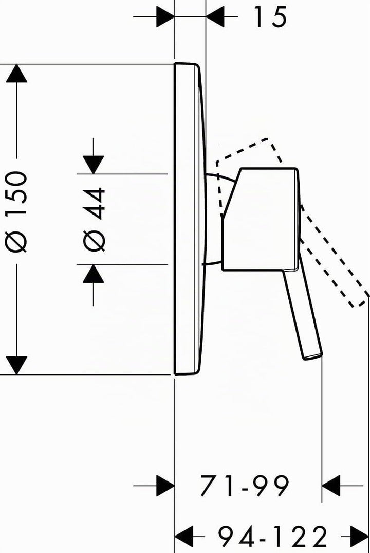hansgrohe Talis S Unterputz Duscharmatur, für 1 Funktion, Chrom Dusche, Dusche