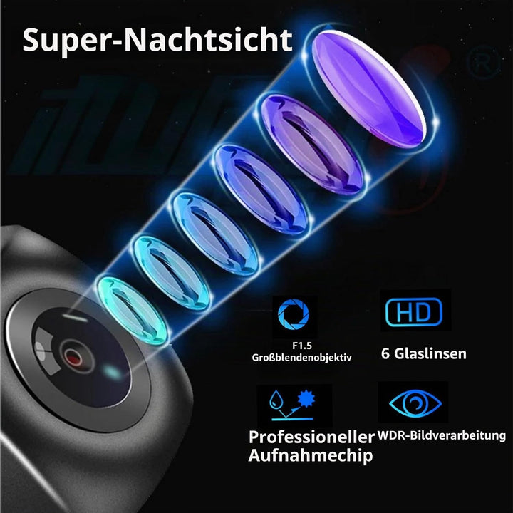 HD1080P/NTSC Front/Seiten/Rückkamera für Auto, IP68 wasserdichte Rückfahrkamera mit Klarer Nachtsich