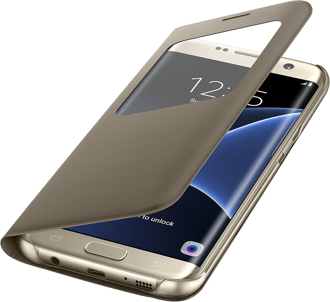 Samsung S View Cover Hülle für Galaxy S7 edge, gold Gold Samsung Galaxy S7 edge, Gold Samsung Galaxy