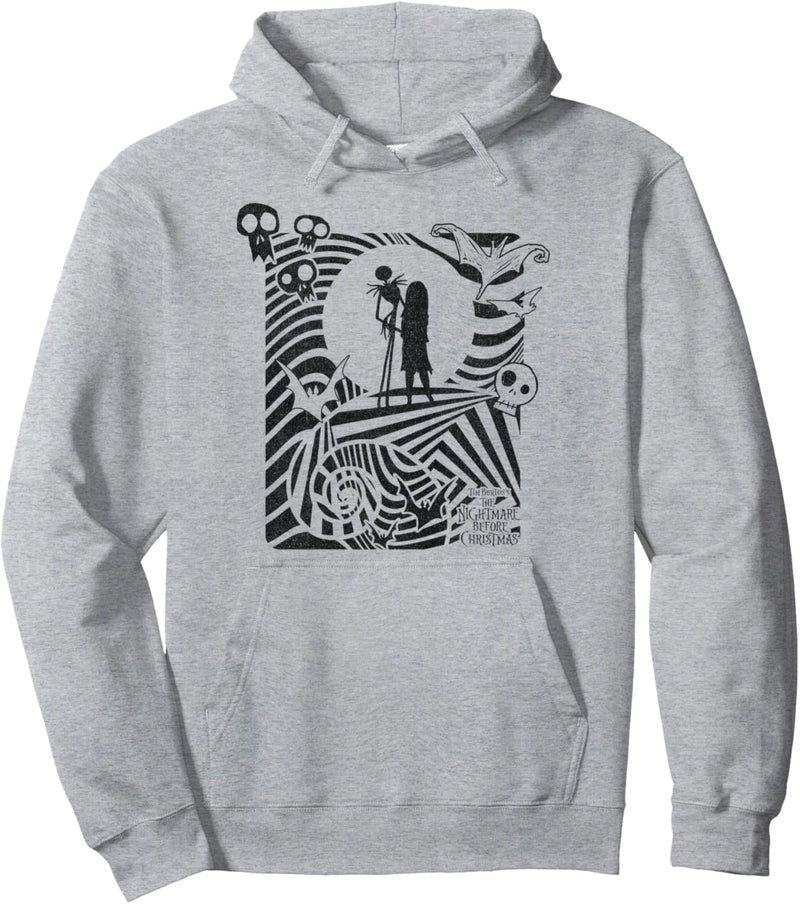 Nightmare Before Christmas Hypnotic Jack And Sally Pullover Hoodie