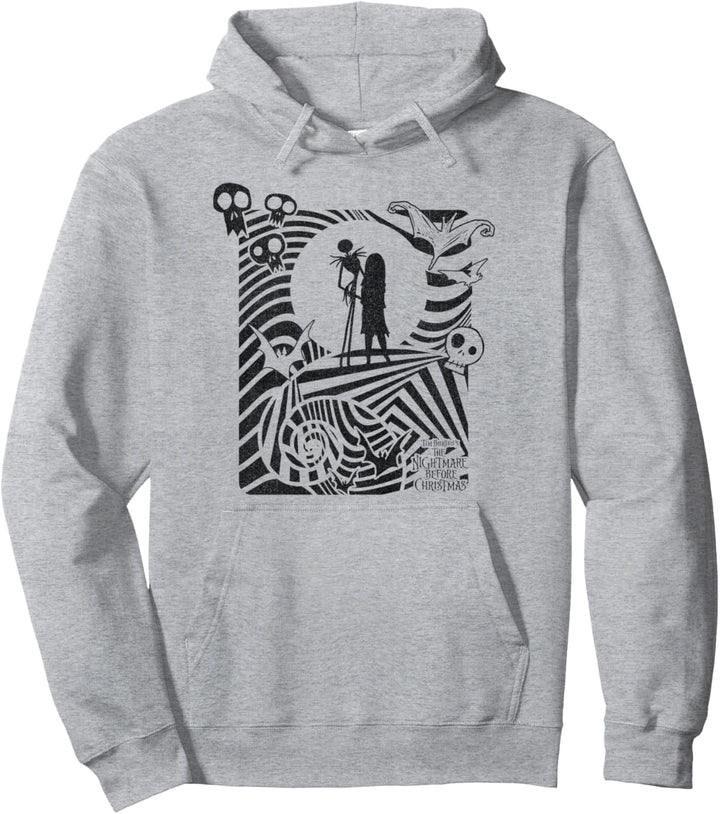 Nightmare Before Christmas Hypnotic Jack And Sally Pullover Hoodie