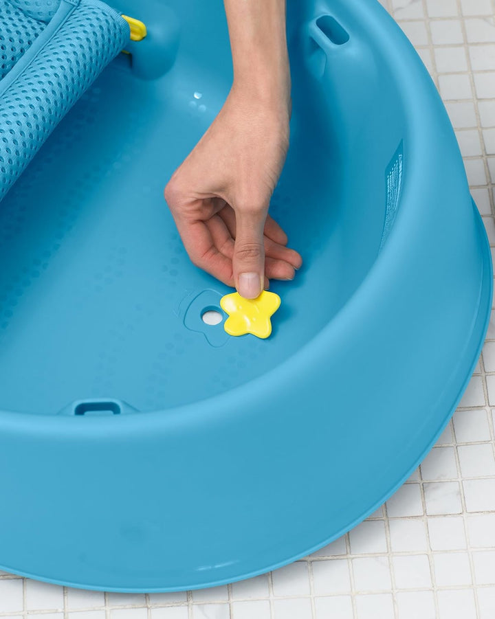 Skip Hop Moby Babybadewanne 3-in-1 mit Smart Sling – Neugeborenen- &amp; Kleinkind-Badewanne 0–11kg – An