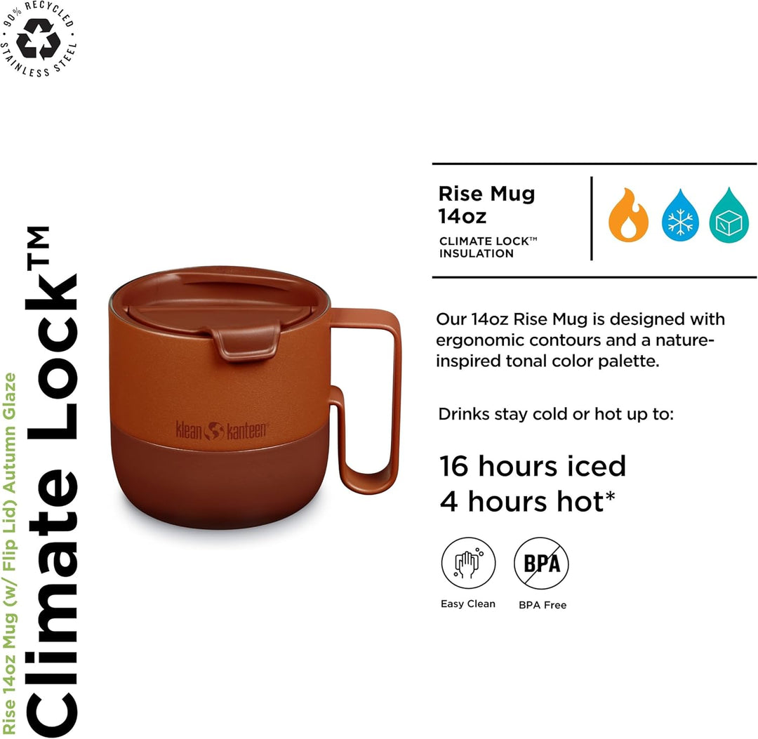 Klean Kanteen Rise 399ml Mug w/Flip Lid Autumn Glaze, Autumn Glaze