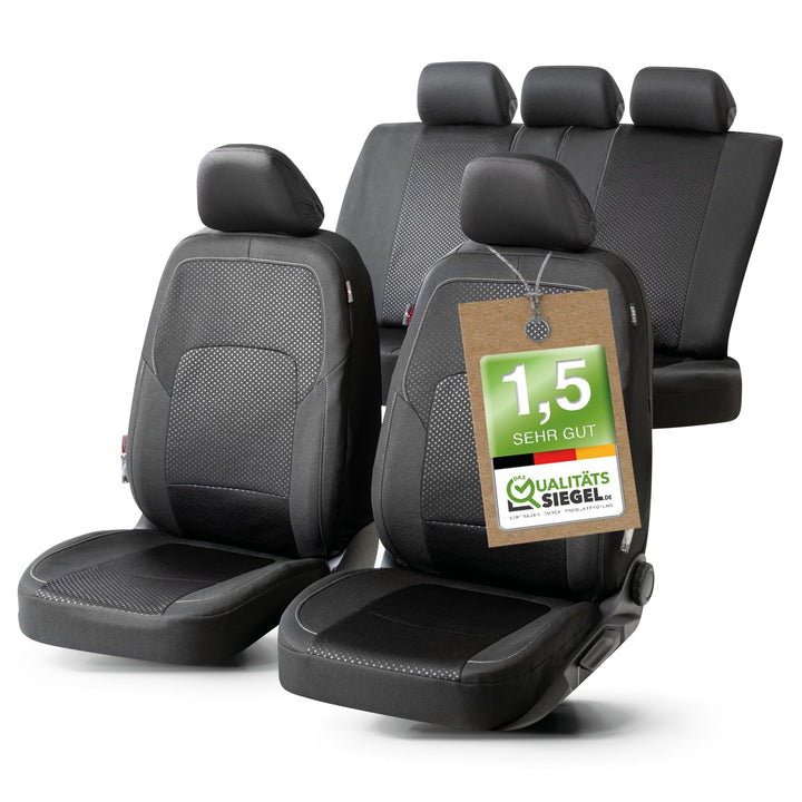 Walser Premium Autositzbezüge Logan mit Reissverschluss Qualitätssieger Sehr Gut* Sitzbezüge Auto, Z
