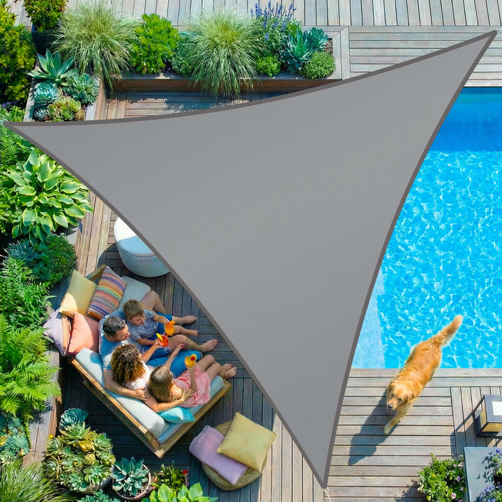 KESSER® Sonnensegel Sonnenschutz Windschutz | HDPE Gewebe | wasserabweisend &amp; windabweisend | Dreiec