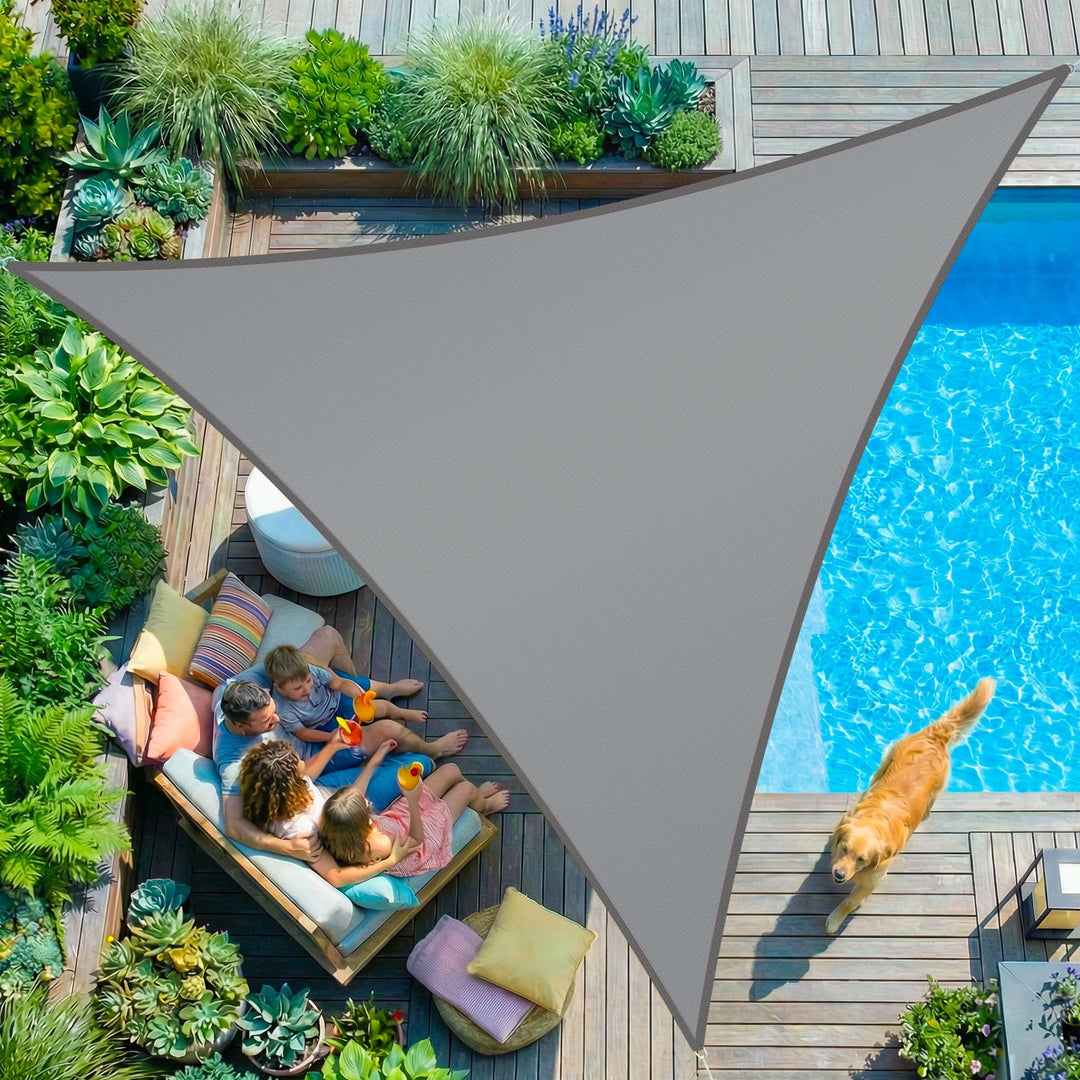 KESSER® Sonnensegel Sonnenschutz Windschutz | HDPE Gewebe | wasserabweisend &amp; windabweisend | Dreiec