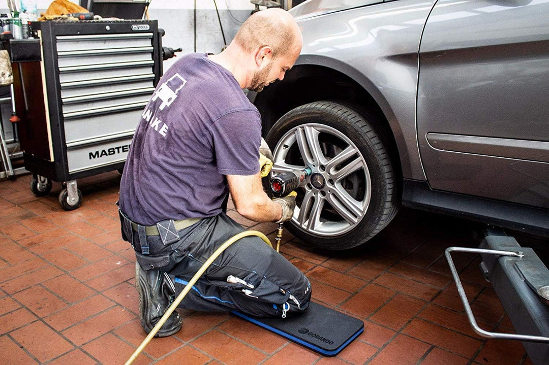 GORANDO® Premium Kniekissen |blau| Kniebrett | Knieunterlage - Ideal für die Arbeit in Werkstatt, Ha