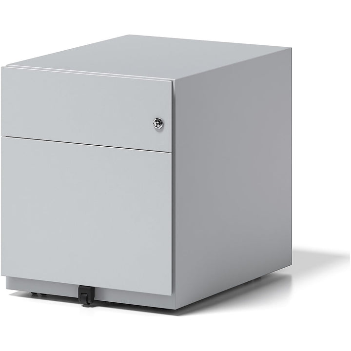 BISLEY Rollcontainer Note mit Griffleiste, 1 Universalschublade, 1 HR-Schublade, Metall, 355 Silber,