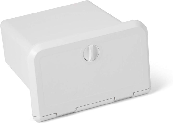 Ablagefach mit Luke 165 x 285 mm Kunststoff Weiss Staufach Handschuhfach Seitenfach Stauraum Konsole