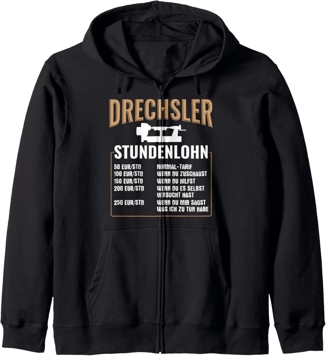Drechsler Stundenlohn Drechselbank Drechseln Kapuzenjacke