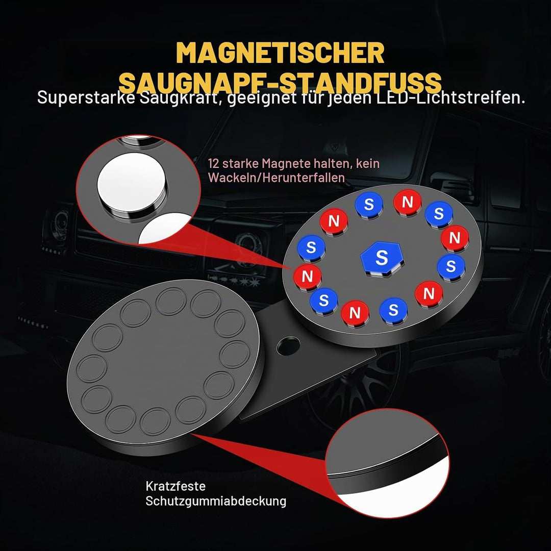 RIGIDON 2 Pcs led arbeitsscheinwerfer led lichtleiste halterung, Universal Magnetische Pkw-Dachhalte