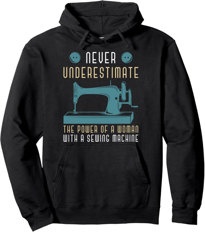 Nähmaschine Dame Näherin Handarbeit Schneiderin Nähen Pullover Hoodie