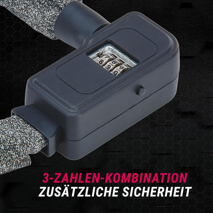 Prophete Kettenschloss mit Fingerabdrucksensor & 3-Zahlen-Kombination – Sicherer Diebstahlschutz, Te