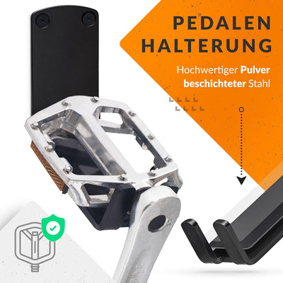 Upgrade4cars Fahrrad Wandhalterung Horizontal | Pedal Wandhaken Radaufhängung | Fahrradhalterung Rad