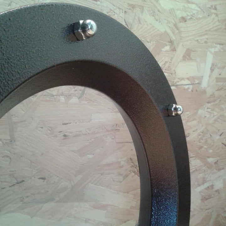 Bullauge für Tür „altes Kupfer” 350 mm, Glas transparent, Hutmuttern