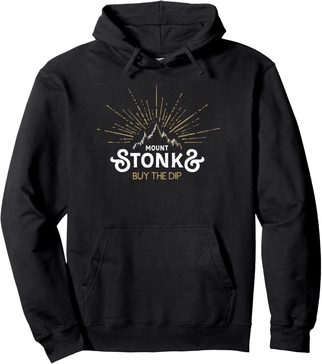 Retro Vintage Mount Stonks Buy The Dip - Stock Short Squeeze Pullover Hoodie