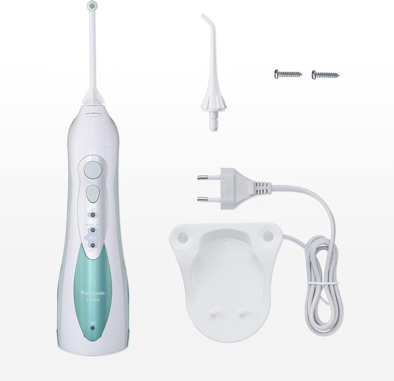 Panasonic Munddusche EW1313 mit Ladestation, abnehmbarer Wassertank, 1x normale & 1x orthodontische