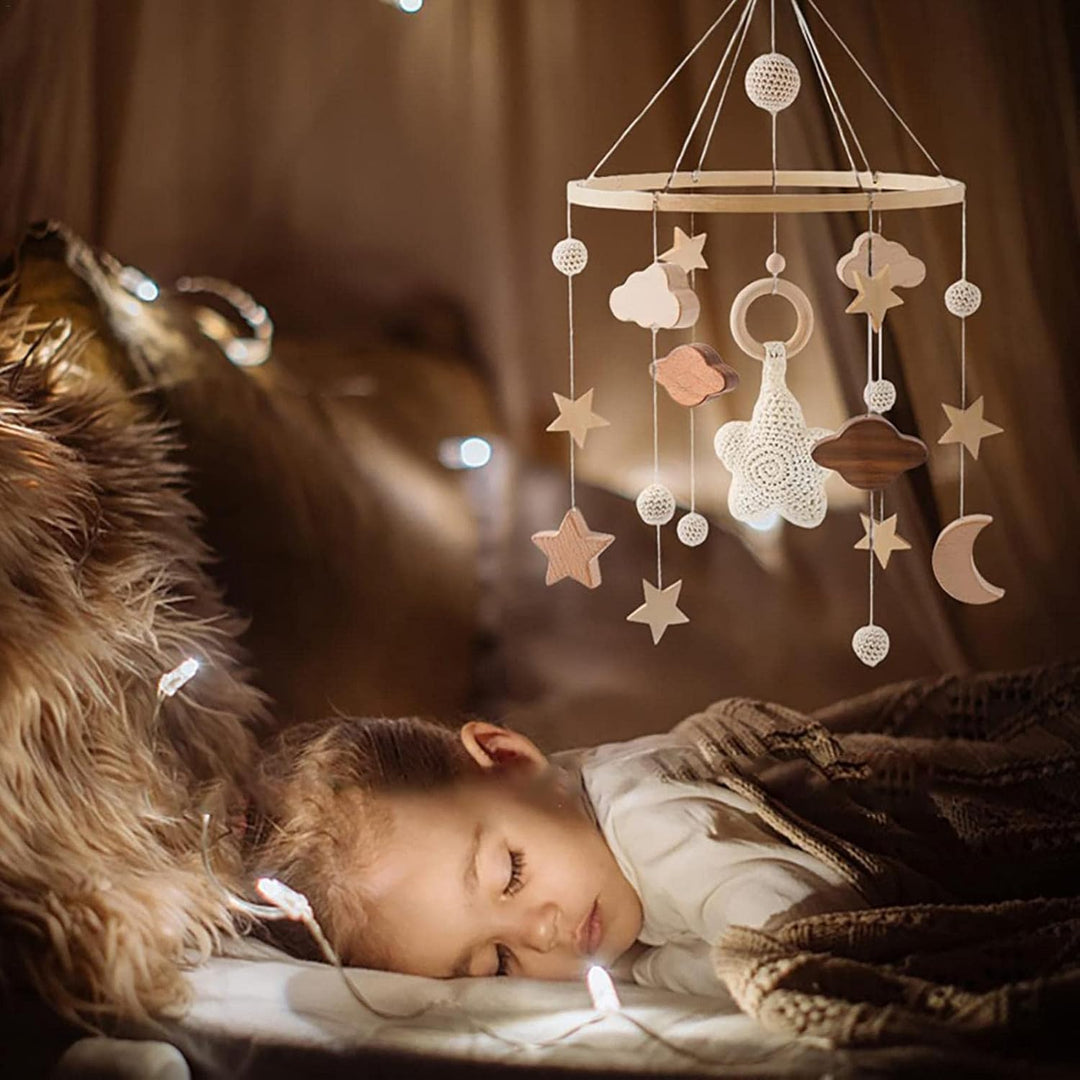 Mobile für Stubenwagen,Childbett Kinderzimmer Mobile für Jungen und Mädchen | Anhänger mit Windspiel