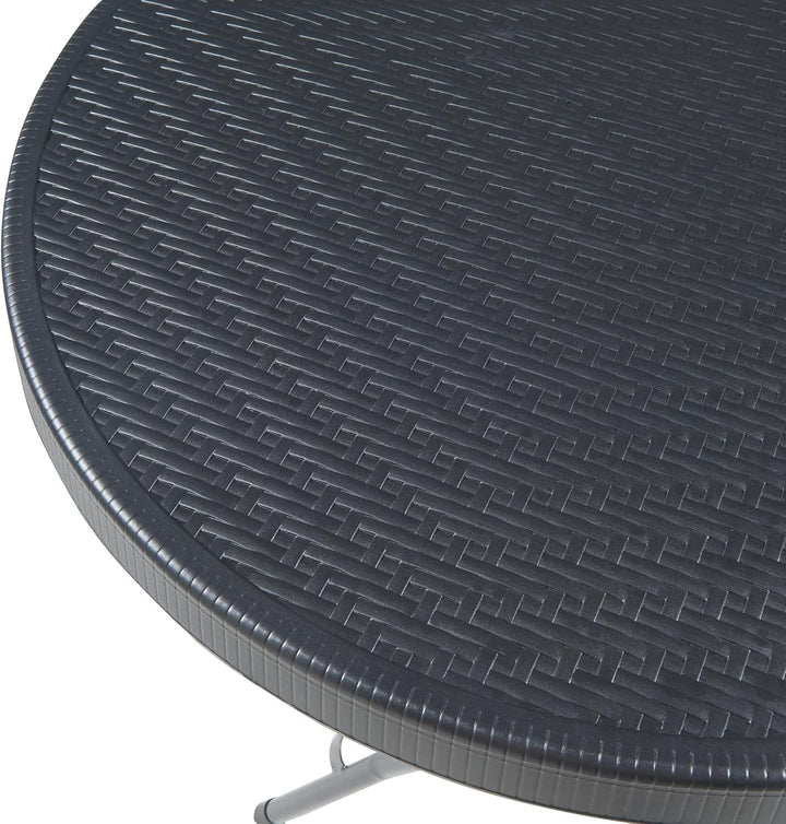 [en.casa] Klapptisch Mark Gartentisch Campingtisch klappbar 80 x 74 cm rund Picknicktisch Outdoor Ra