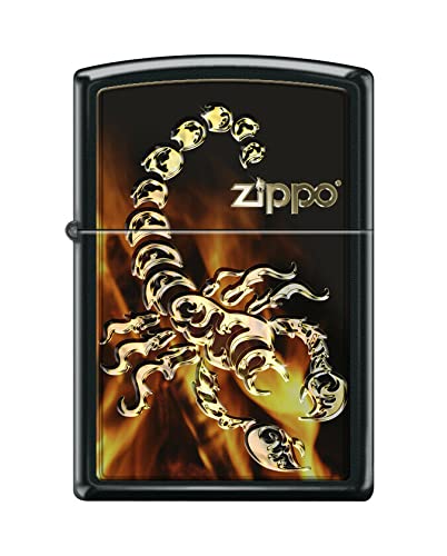 ZIPPO Feuerzeuge Unisex 21B001 Schwarz GOLDEN SCORPION