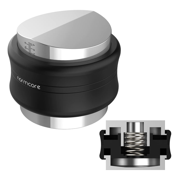 Normcore 53,3 mm Kaffee Distributor mit Tamper - 2 in 1 Kaffee Verteiler und Tamper für Siebträgerma