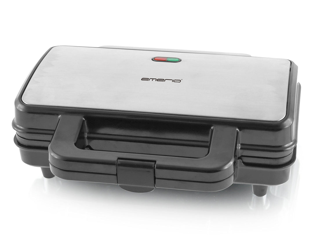 Emerio ST-109562 Sandwichtoaster, Edelstahl, Silver, XX-Large Muschelform Single, Muschelform Single