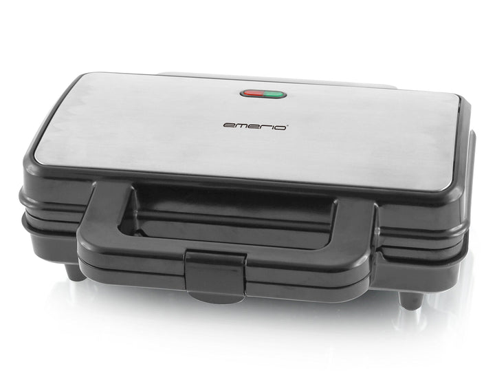 Emerio ST-109562 Sandwichtoaster, Edelstahl, Silver, XX-Large Muschelform Single, Muschelform Single